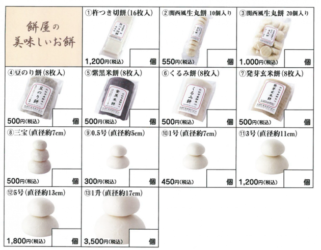 2015年お餅一覧
